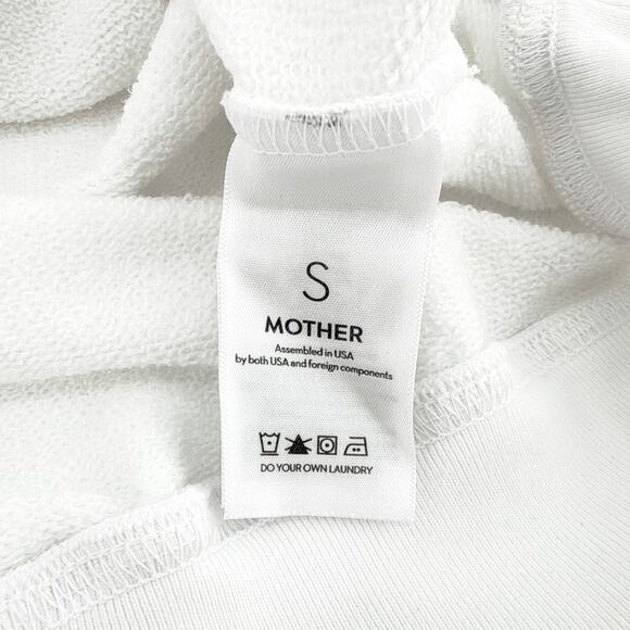 MOTHER The Biggie Message Sweatshirt In Bright White Sunshine Daydream S - Picture 5 of 11